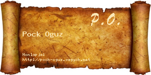 Pock Oguz névjegykártya